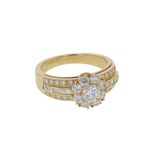 Van Cleef & Arpels Fleurette diamonds and gold ring
