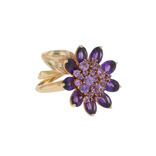 Van Cleef & Arpels Hawa• amethysts, pink sapphires and gold ring
