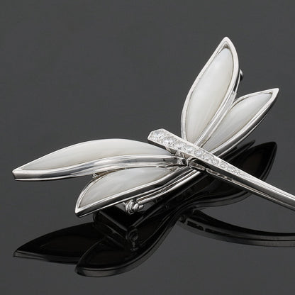 Van Cleef & Arpels Libellule mother-of-pearl, diamonds and gold brooch