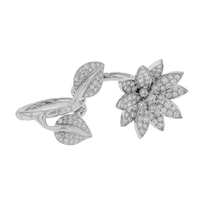 Van Cleef & Arpels Lotus diamonds and gold ring