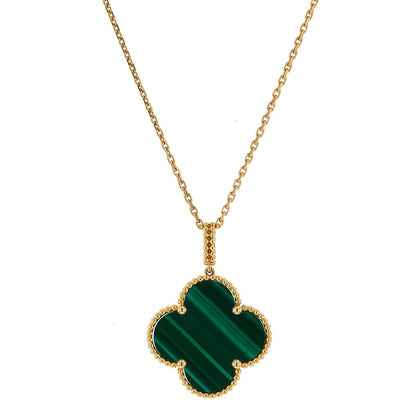 Van Cleef & Arpels Magic Alhambra malachite and gold necklace
