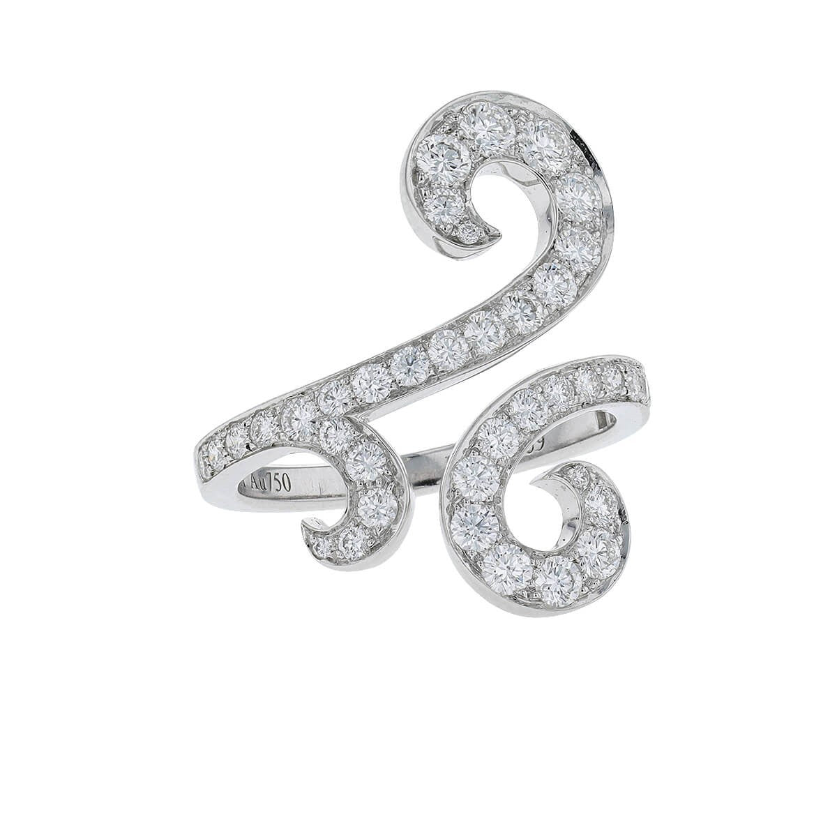 van cleef & arpels oiseaux de paradis volutes diamonds and gold ring