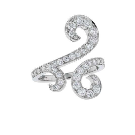 Van Cleef & Arpels Oiseaux de Paradis Volutes diamonds and gold ring