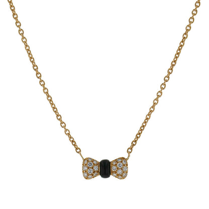 Van Cleef & Arpels onyx, diamonds and gold necklace
