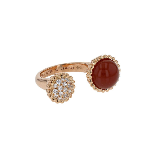 Van Cleef & Arpels Perlee Couleur cornaline, diamonds and gold ring