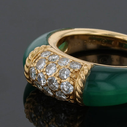 Van Cleef & Arpels Philippine gold, green chalcedony and diamonds ring