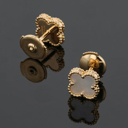 Van Cleef & Arpels Sweet Alhambra mother-of-pearl and gold earrings