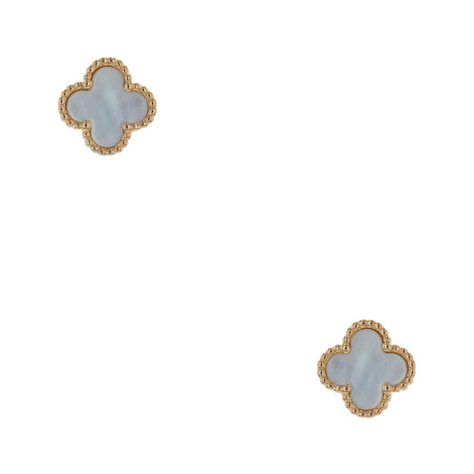 Van Cleef & Arpels Sweet Alhambra mother-of-pearl and gold earrings