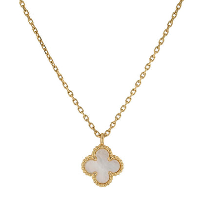 Van Cleef & Arpels Sweet Alhambra mother of pearl and gold necklace