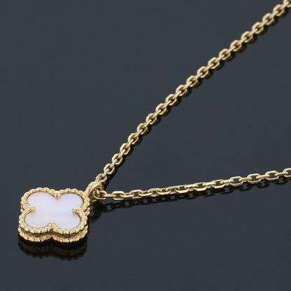 Van Cleef & Arpels Sweet Alhambra mother of pearl and gold necklace