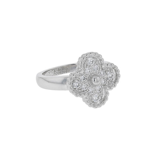 Van Cleef & Arpels Vintage Alhambra diamonds and gold ring