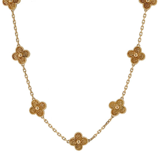 Van Cleef & Arpels Vintage Alhambra gold necklace