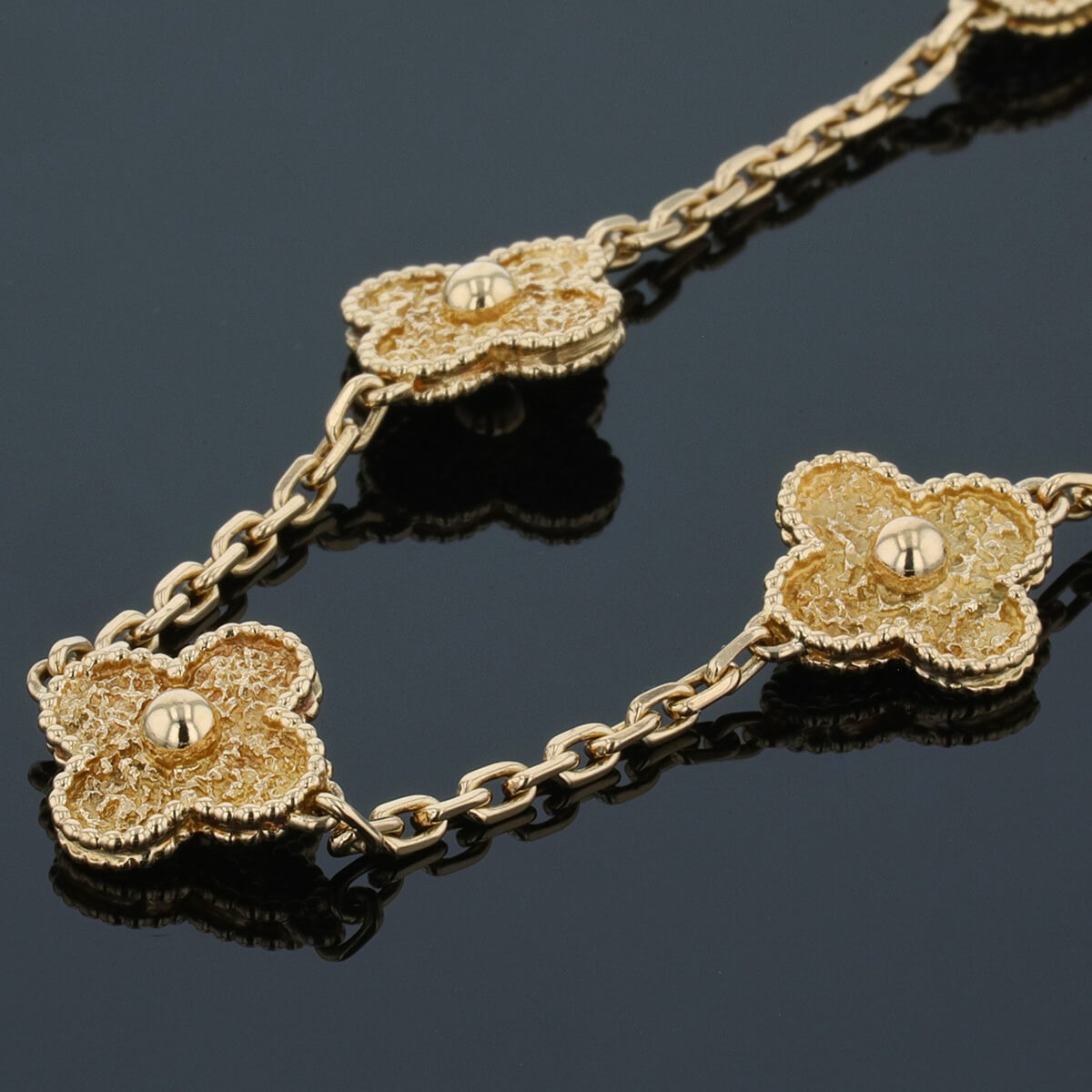 van cleef & arpels vintage alhambra gold necklace