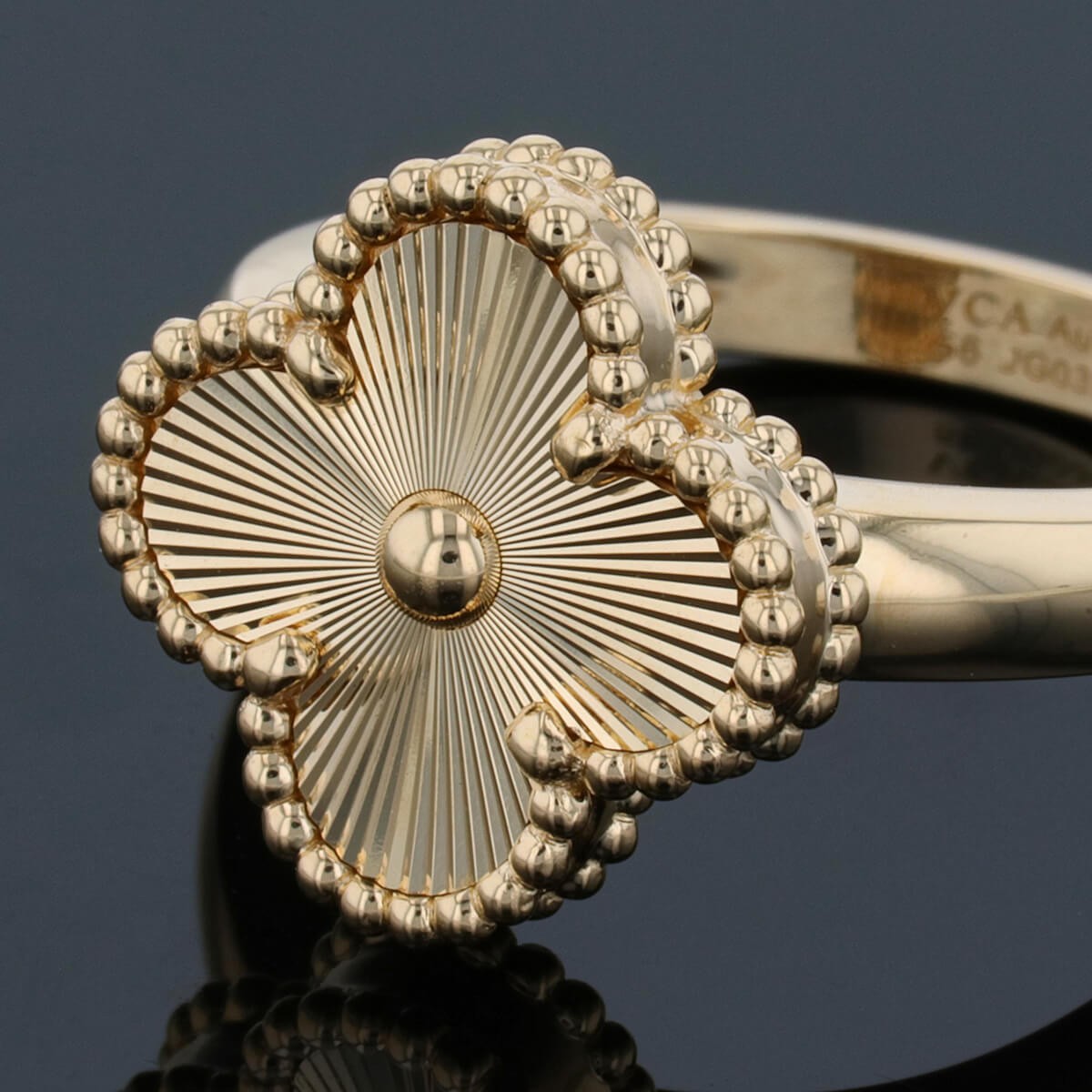 van cleef & arpels vintage alhambra gold ring