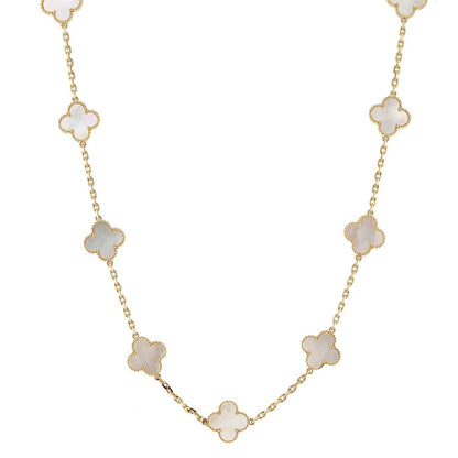 Van Cleef & Arpels Vintage Alhambra mother of pearl and gold necklace