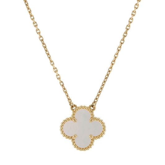 Van Cleef & Arpels Vintage Alhambra mother-of-pearl and gold necklace