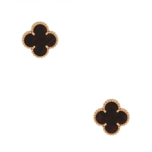 Van Cleef & Arpels wood and gold earrings