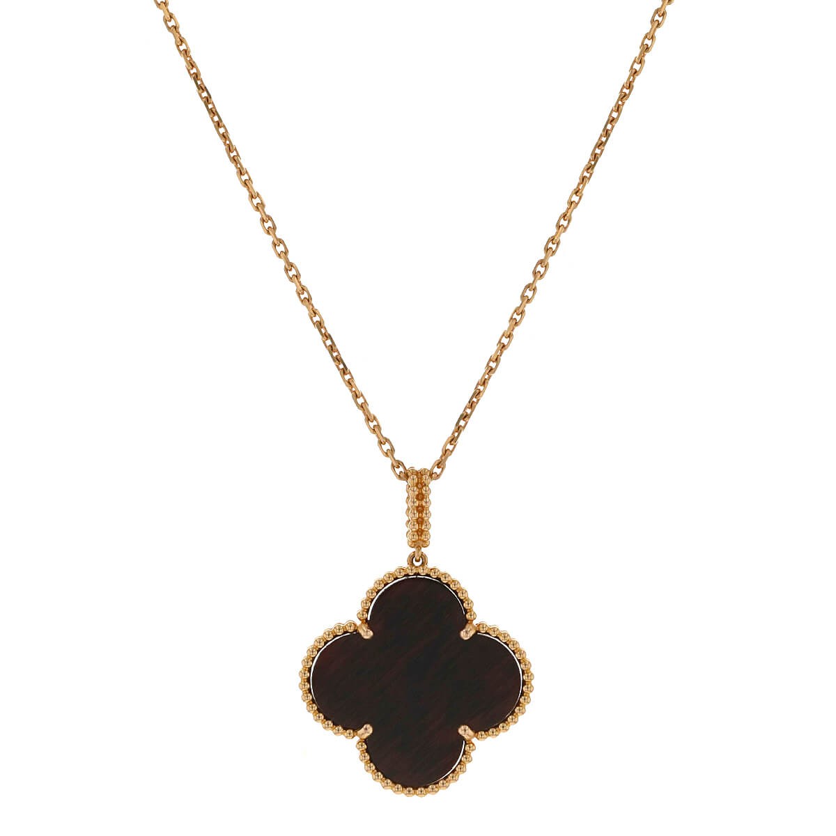 van cleef & arpels wood and gold necklace