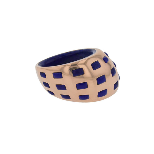 Vhernier Pirouette lapis lazuli and gold ring