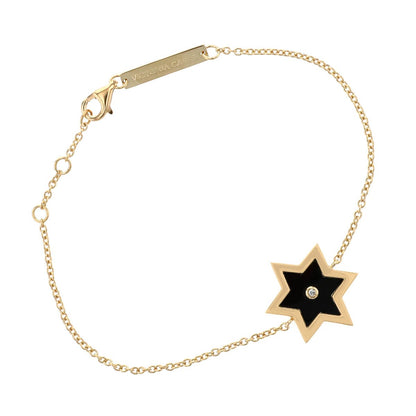 Victoria Casal diamond, onyx and gold bracelet