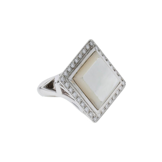 Victoria Casal diamonds, mother-of-pearl and gold ring