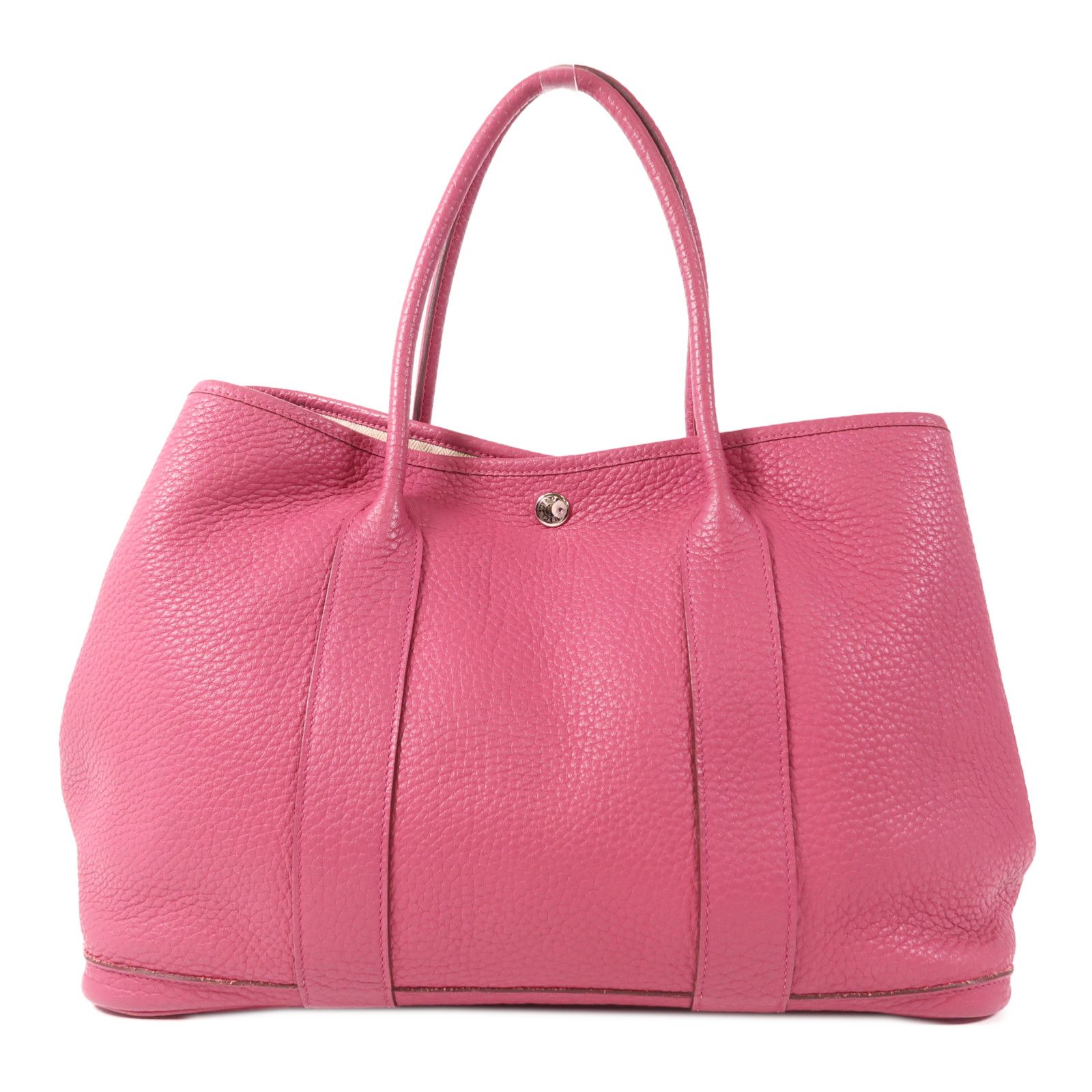 Hermes Country Leather Garden Party Pm Ginpaku Handmade Bag Tosca Tote Bag Tosca Pink Tosca Country Calfskin (c