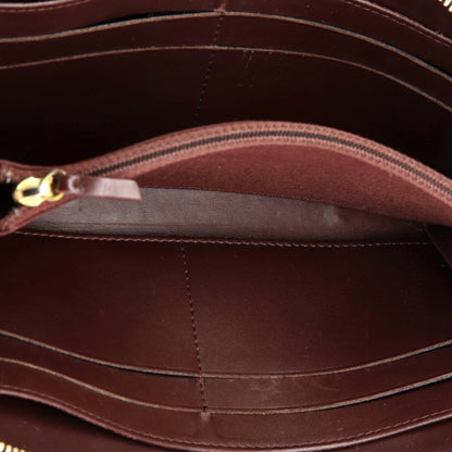 Zip Around Wallet Quilted Caviar Long