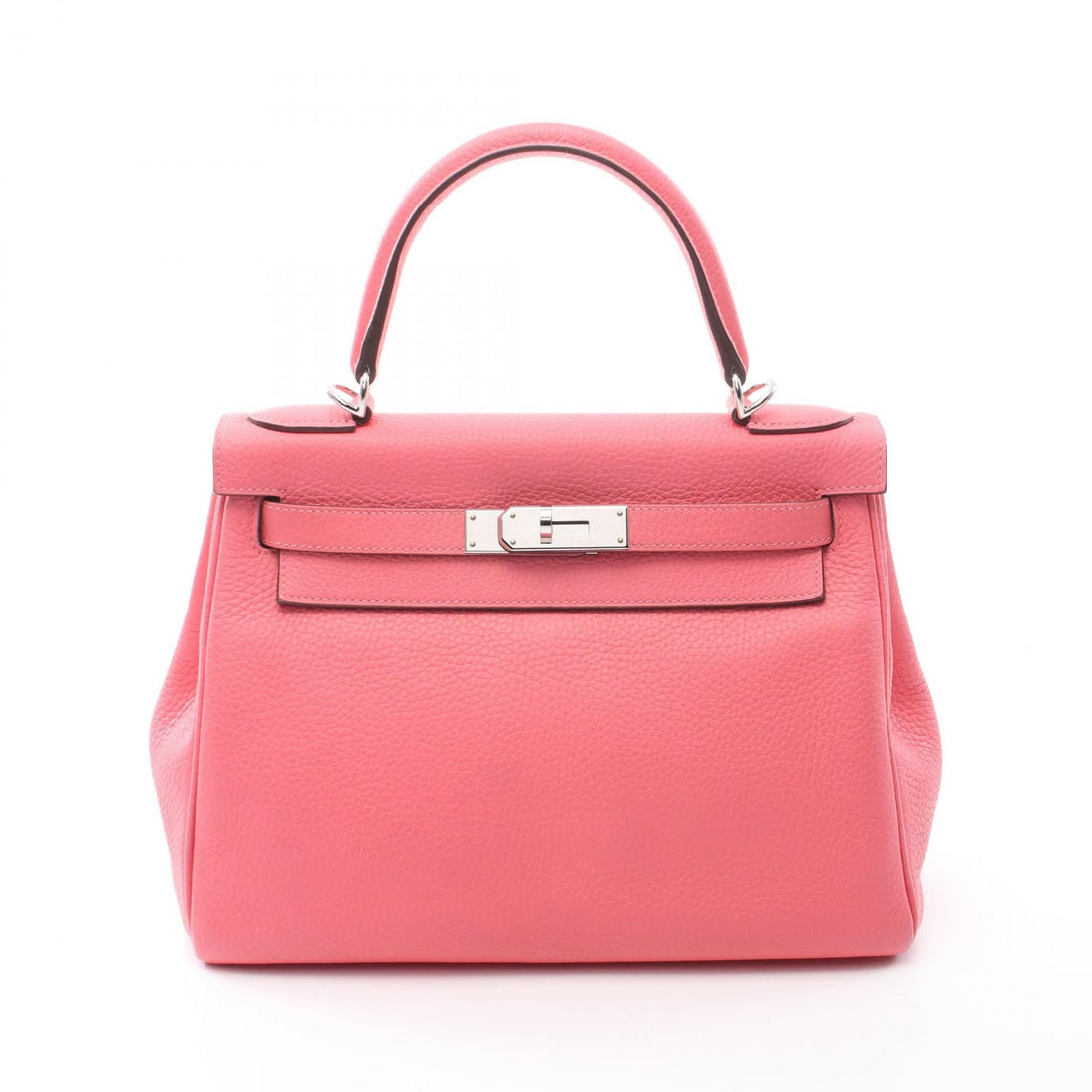 Hermes Kelly 28 Handbag Rose Dete Pink Leather Taurillon Clemence